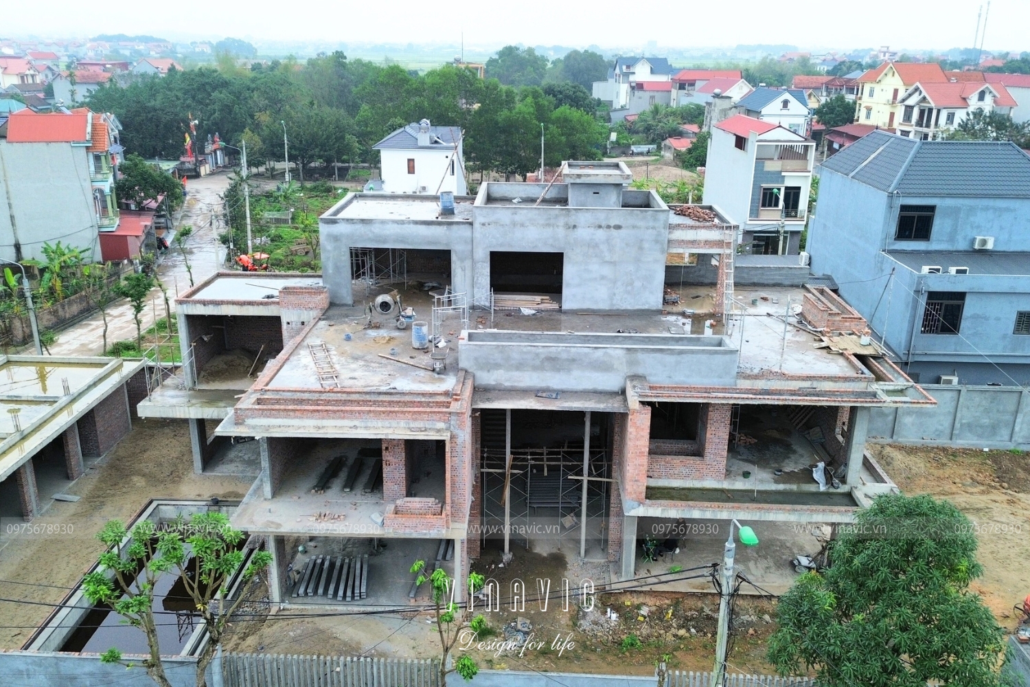 Thi công biệt thự hiện đại 3 tầng 270m2 (CĐT: Mr Dương - Bắc Giang) TCBT2209