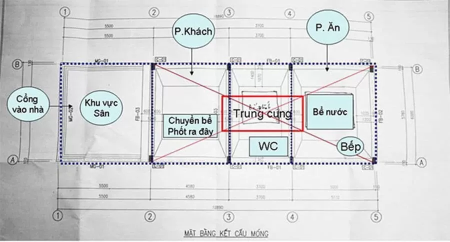 Đặt bể phốt ở tâm nhà là điều đại kỵ trong phong thuỷ