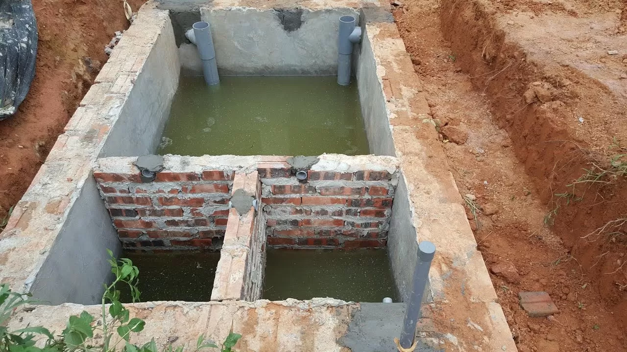 Đặt bể phốt tại các cung thiên can hợp thủy