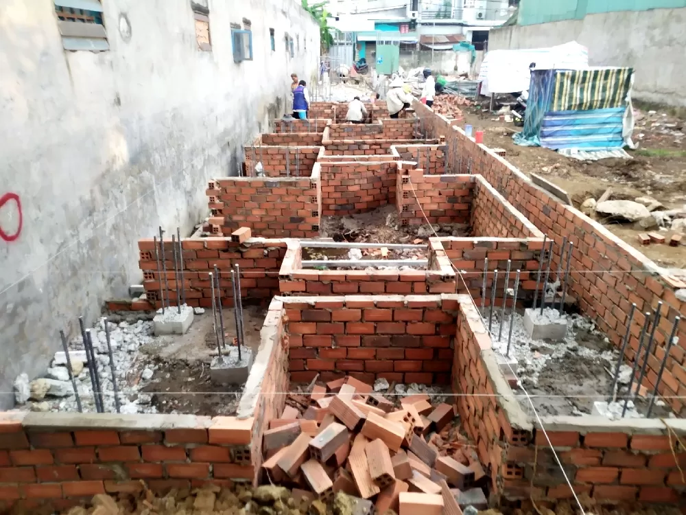 Xây móng nhà bằng gạch có độ bền cao