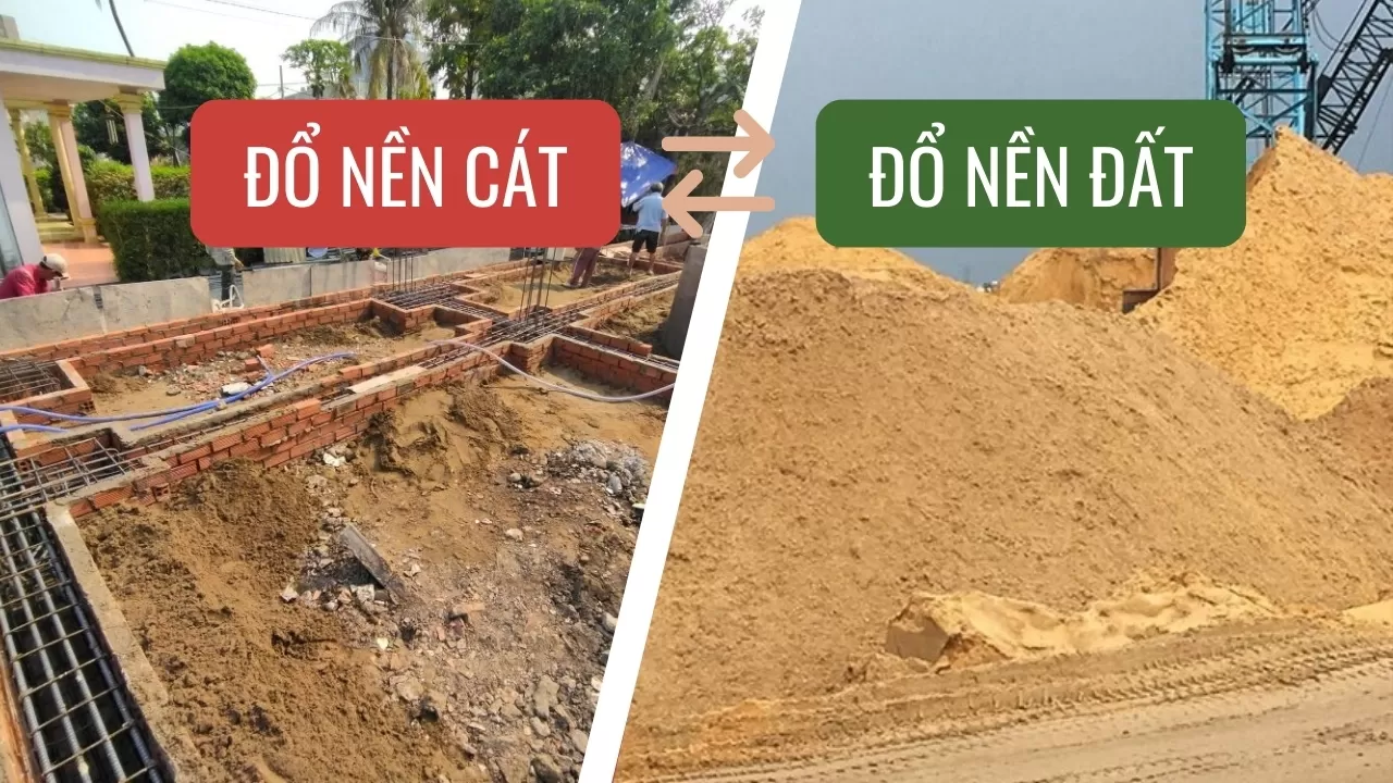 Đổ nền nhà bằng cát hay đất tối hơn