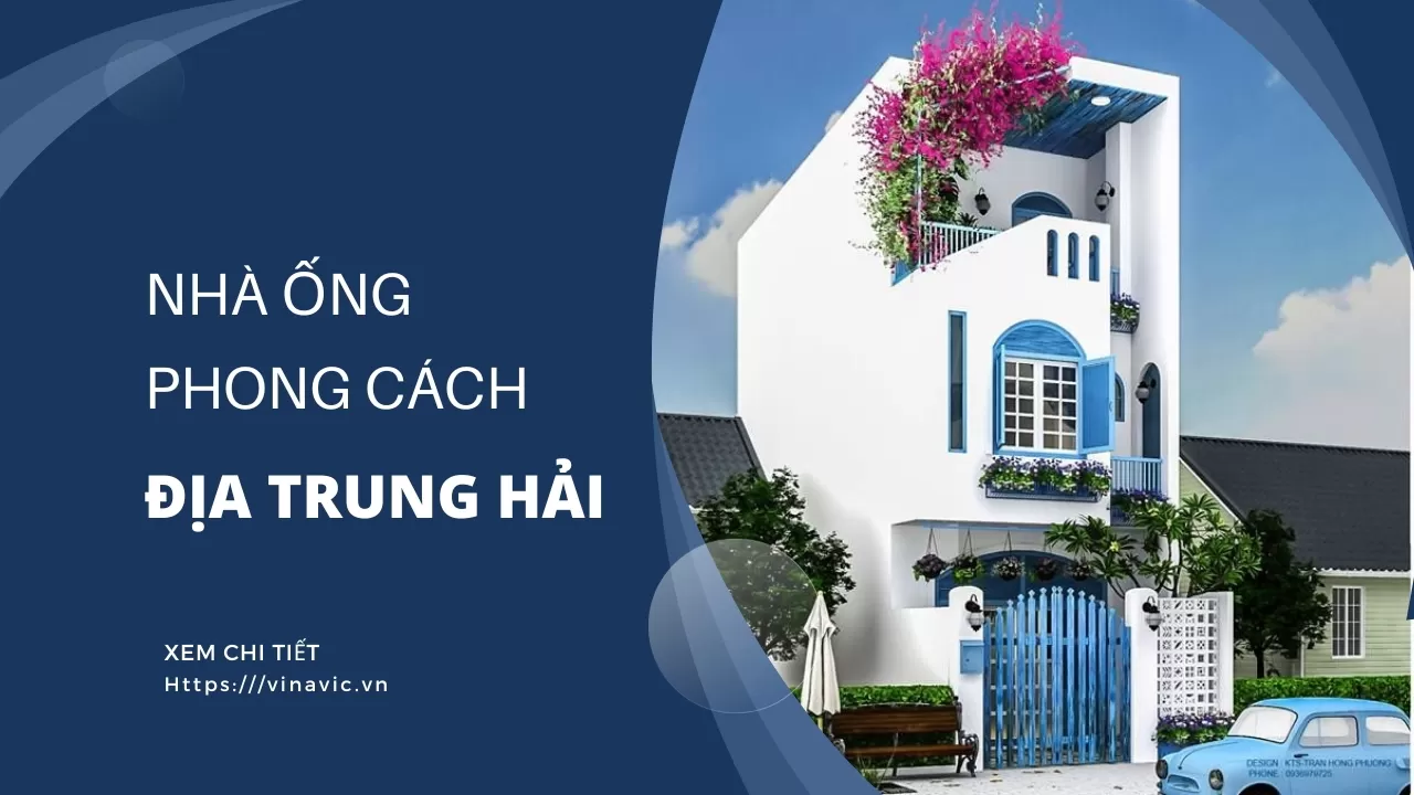 nhà ống phong cách địa trung hải