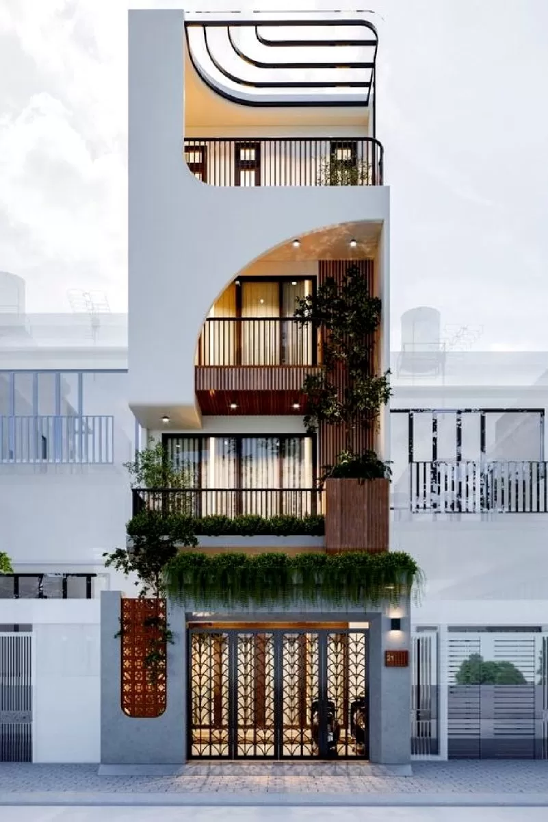 Sử dụng lam trang trí làm điểm nhấn cho mặt tiền