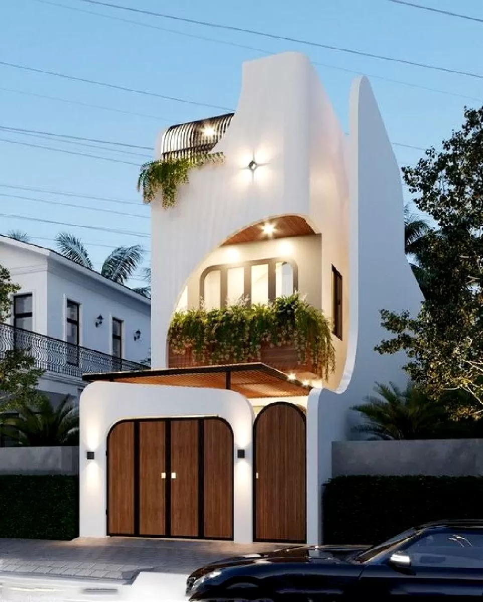 Thiết kế nhà ống theo phong cách Địa Trung Hải tận dụng tối đa diện tích