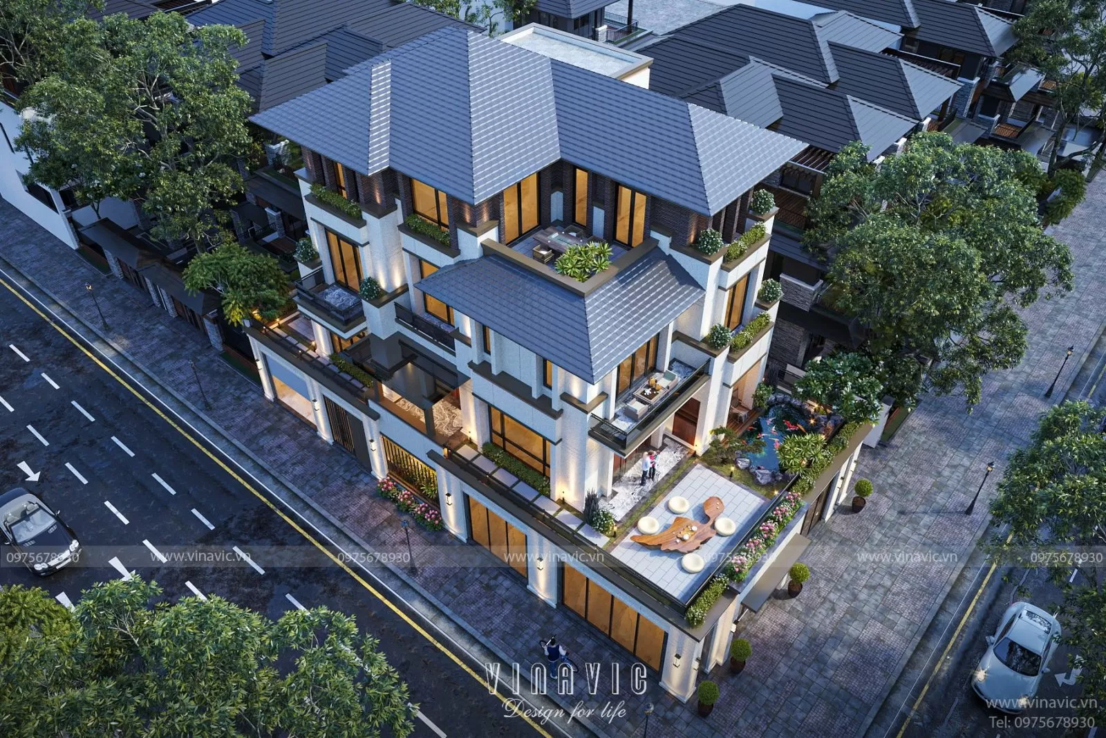 Phân tách rõ ràng giữa không gian sống và dịch vụ