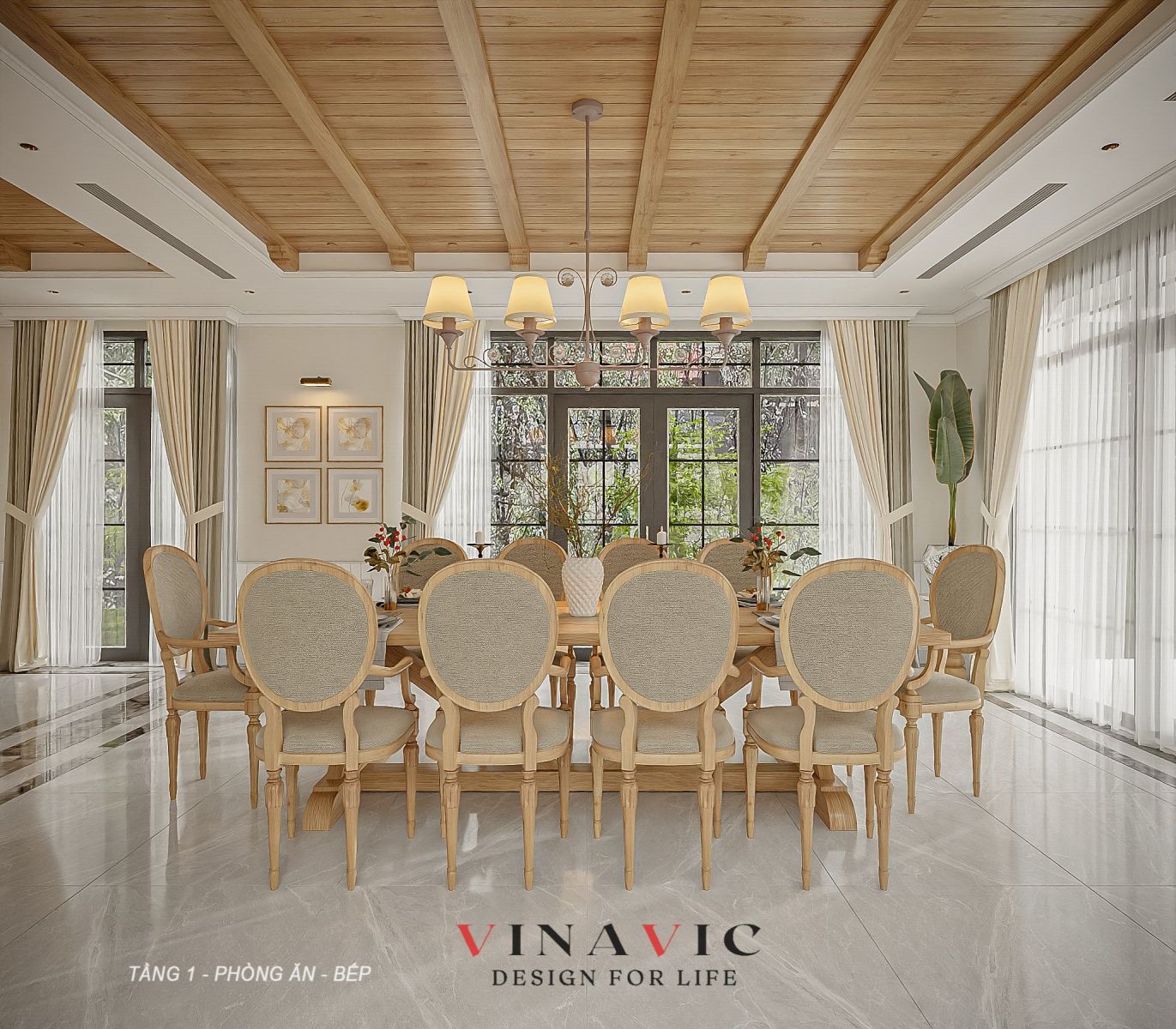 Mẫu nội thất phong cách địa trung hải 450m2 (CĐT: Mr Phát - Cam Ranh) NT2326