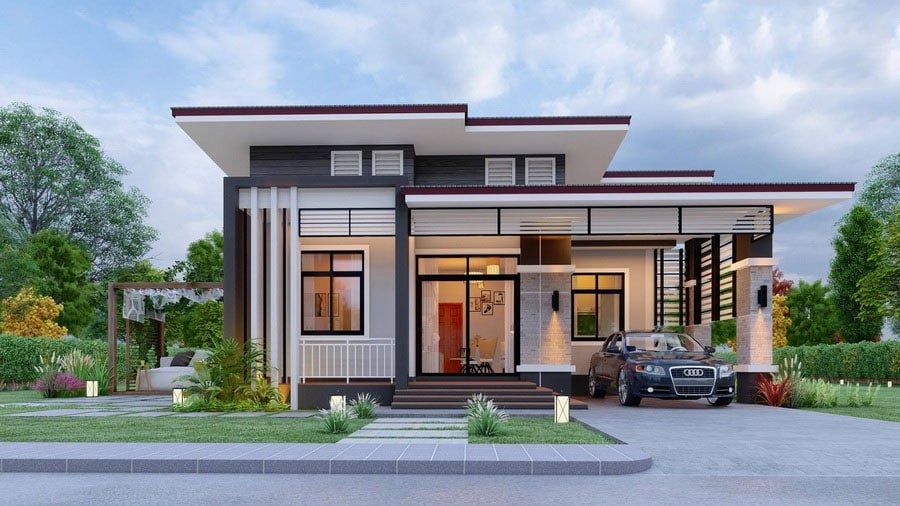 Nhà 1 tầng 100m2 3 phòng ngủ