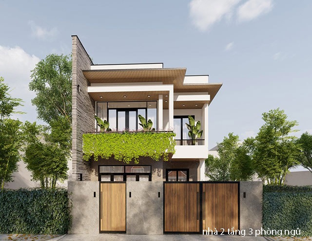 kiểu nhà phố 100m2 3 phòng ngủ vừa đơn giản, hiện đại và tiện nghi.