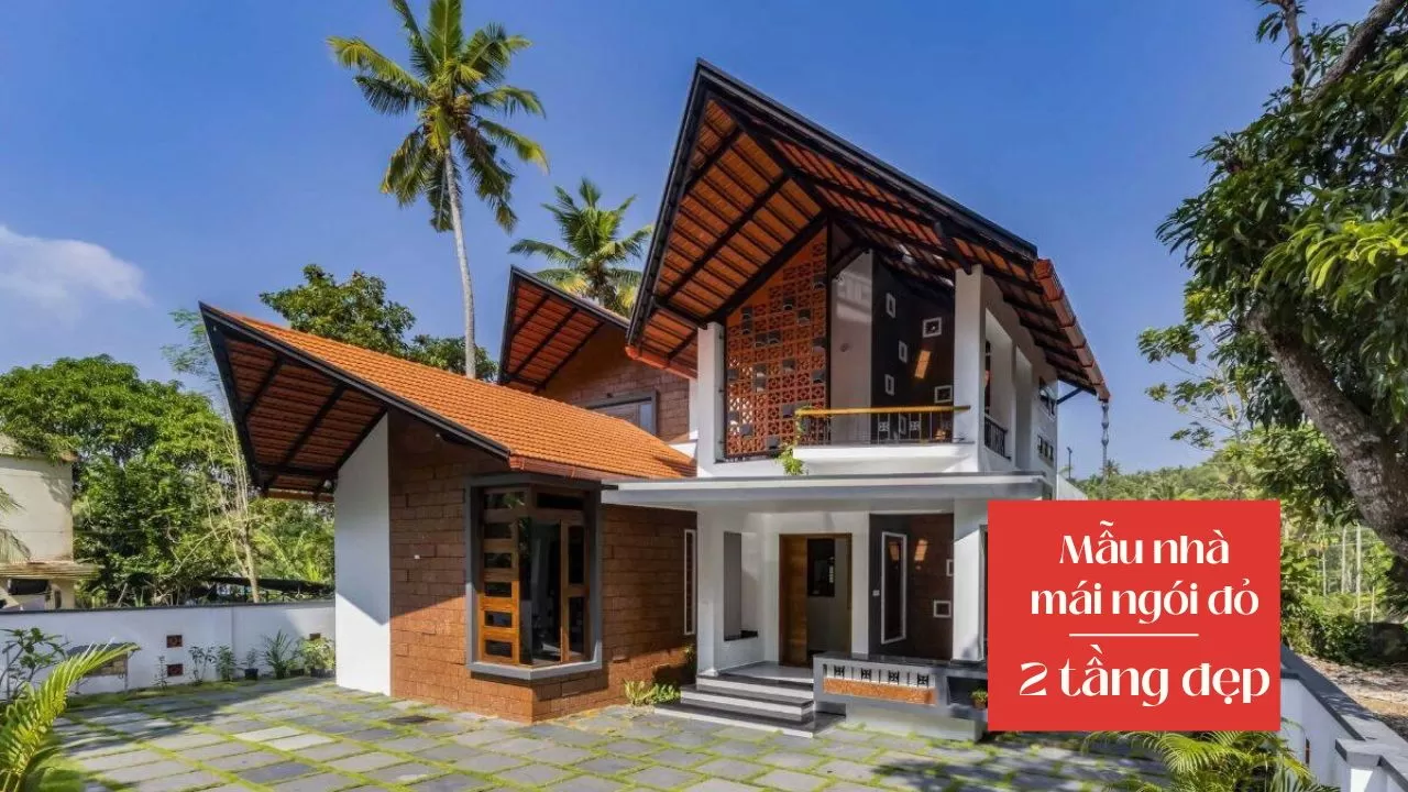 Ngôi nhà mái đỏ toát lên nét truyền thống, pha trộn thêm chút hiện đại 