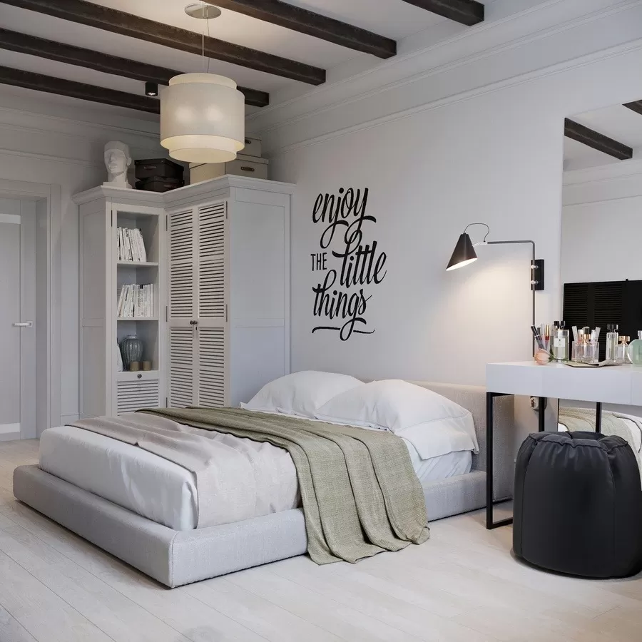 Truyền tải tinh thần Bắc Âu với sắc trắng cùng chất liệu gỗ chủ đạo