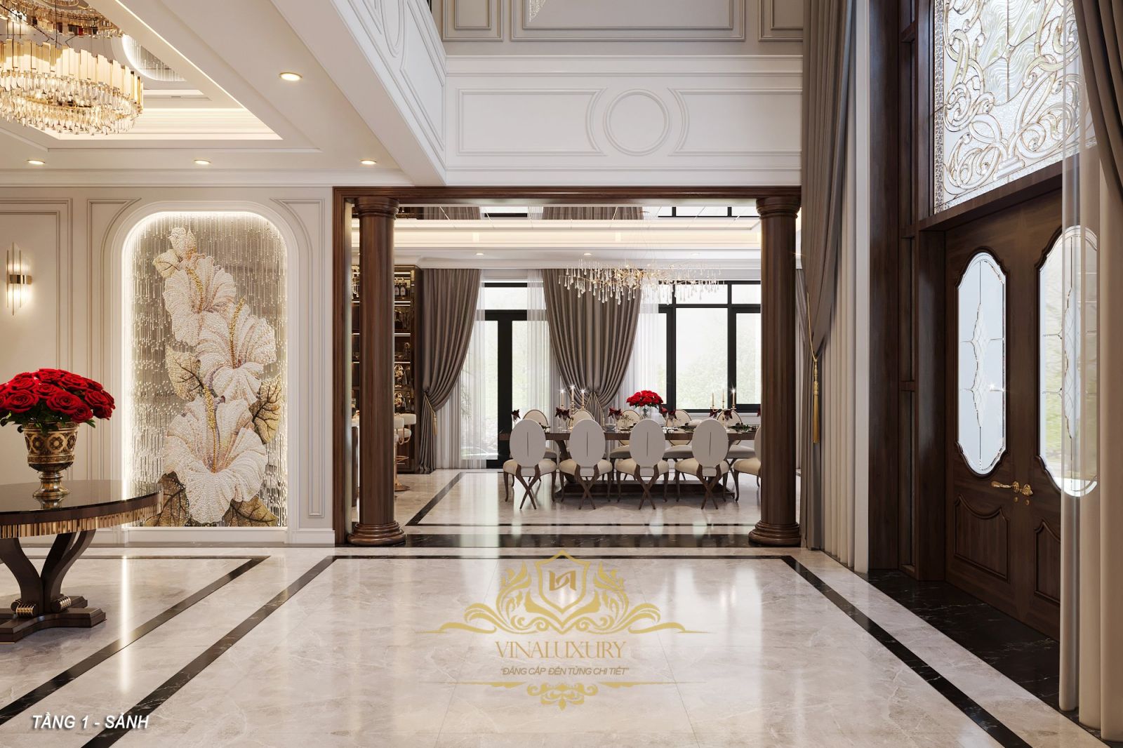 Thiết kế nội thất biệt thự 3 tầng 195m2 (CĐT: Mr Tùng - Thanh Hóa) NT2327