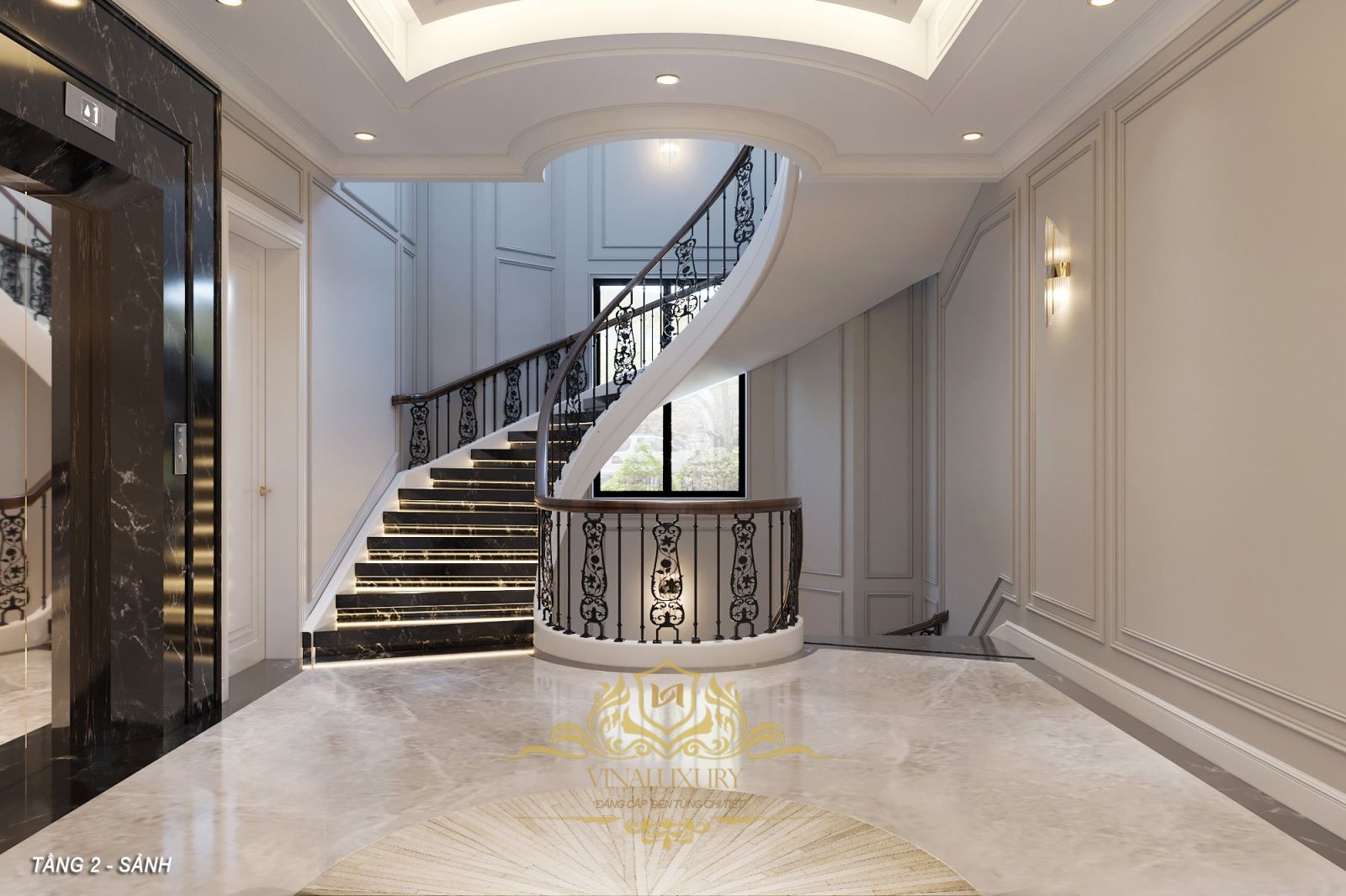 Thiết kế nội thất biệt thự 3 tầng 195m2 (CĐT: Mr Tùng - Thanh Hóa) NT2327