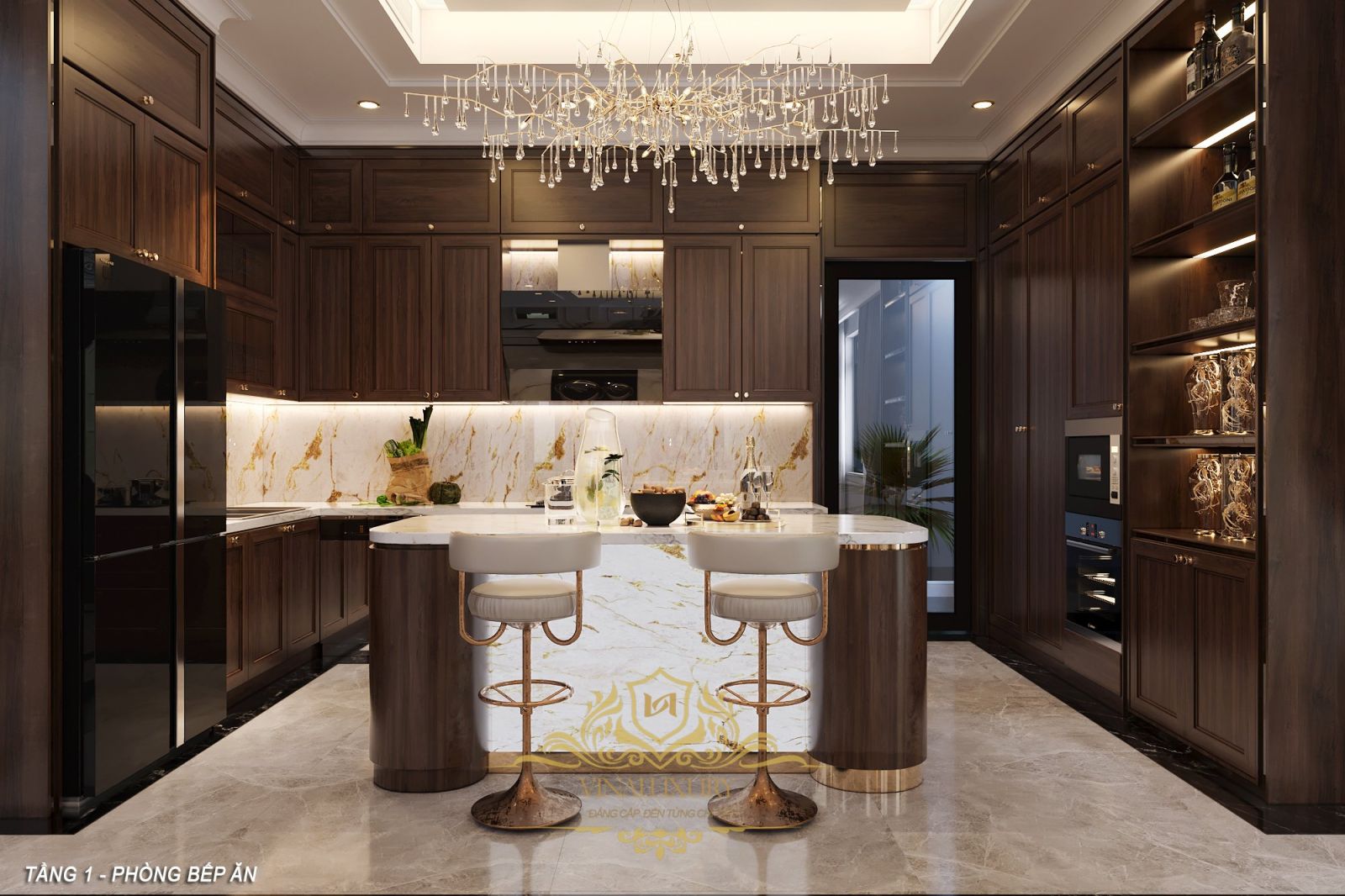 Thiết kế nội thất biệt thự 3 tầng 195m2 (CĐT: Mr Tùng - Thanh Hóa) NT2327