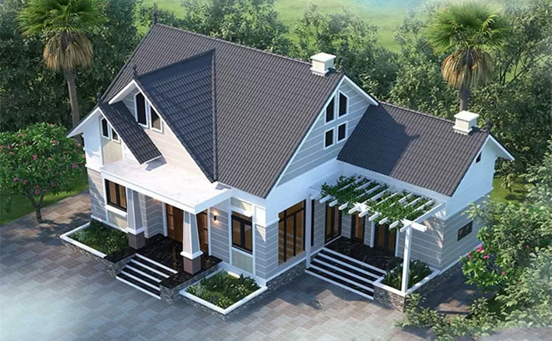 Không thể rời mắt với mẫu nhà cấp 4 4 phòng ngủ 120m2