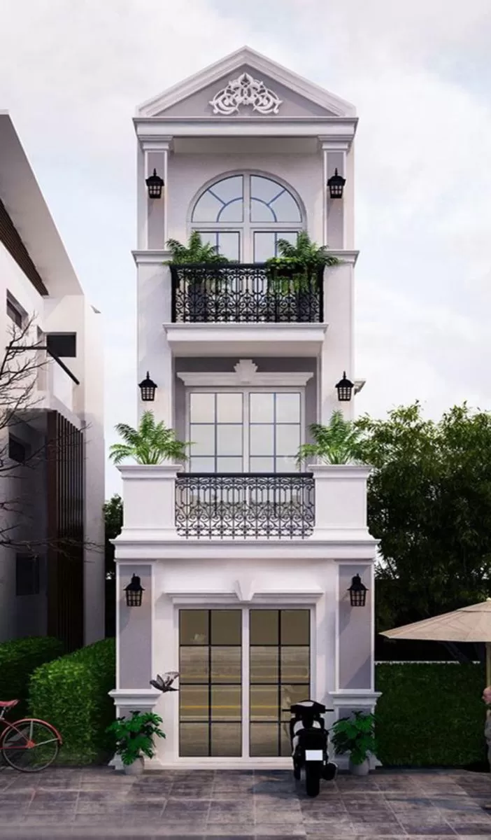 Hệ mái thái sang trọng làm nổi bật ngôi nhà 3 tầng Tân Cổ Điển