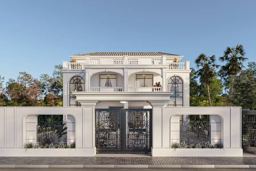 Cổng biệt thự Tân Cổ Điển phong cách Châu Âu sang trọng, đẳng cấp