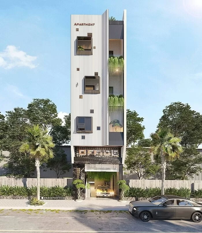 Khối nhà phong cách hiện đại cho thuê làm văn phòng