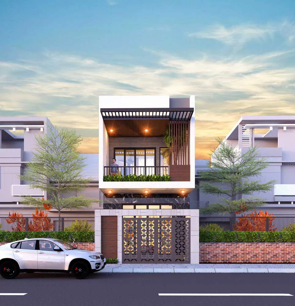 Mẫu thiết kế nhà hiện đại 2 tầng mặt tiền 6m đang là xu hướng phổ biến nhất