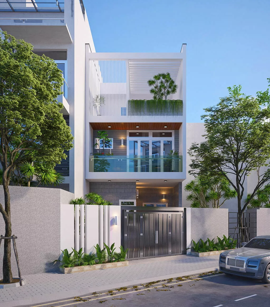 Mẫu thiết kế nhà ống 2 tầng 5mx16m