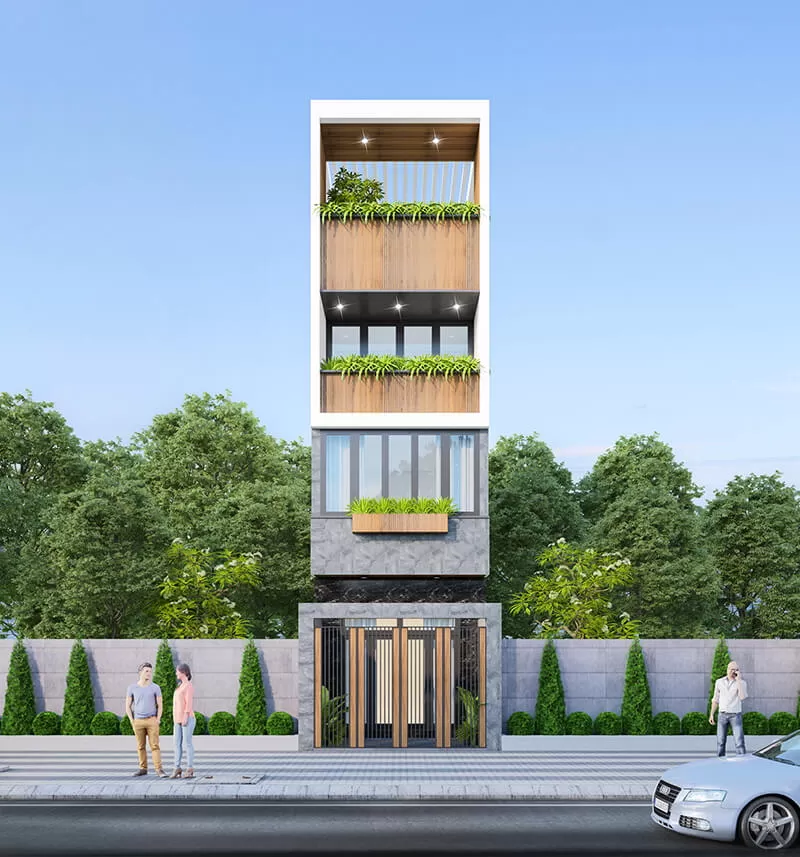 Mẫu nhà phố hiện đại 4 tầng đơn giản được nhiều gia chủ lựa chọn