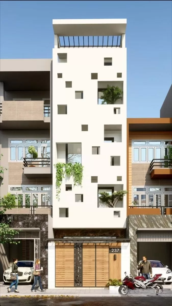 Thiết kế nhà 5 tầng có thang máy hết bao nhiêu tiền?