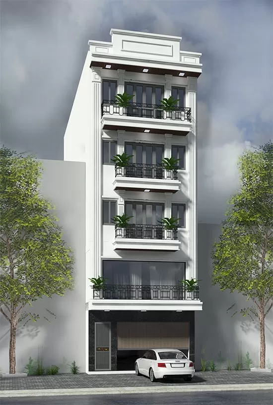 Thiết kế nhà Tân Cổ Điển sang trọng có thang máy đang vô cùng được ưa chuộng