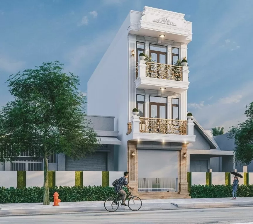 Nhà 5x18m 3 tầng Tân Cổ Điển với mặt tiền sáng sủa