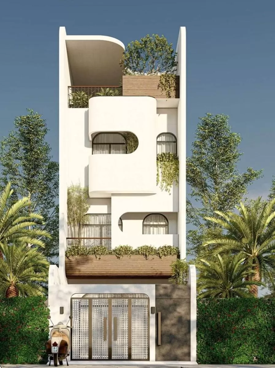 Thiết kế nhà phố thời thượng sang chảnh có 4 phòng ngủ