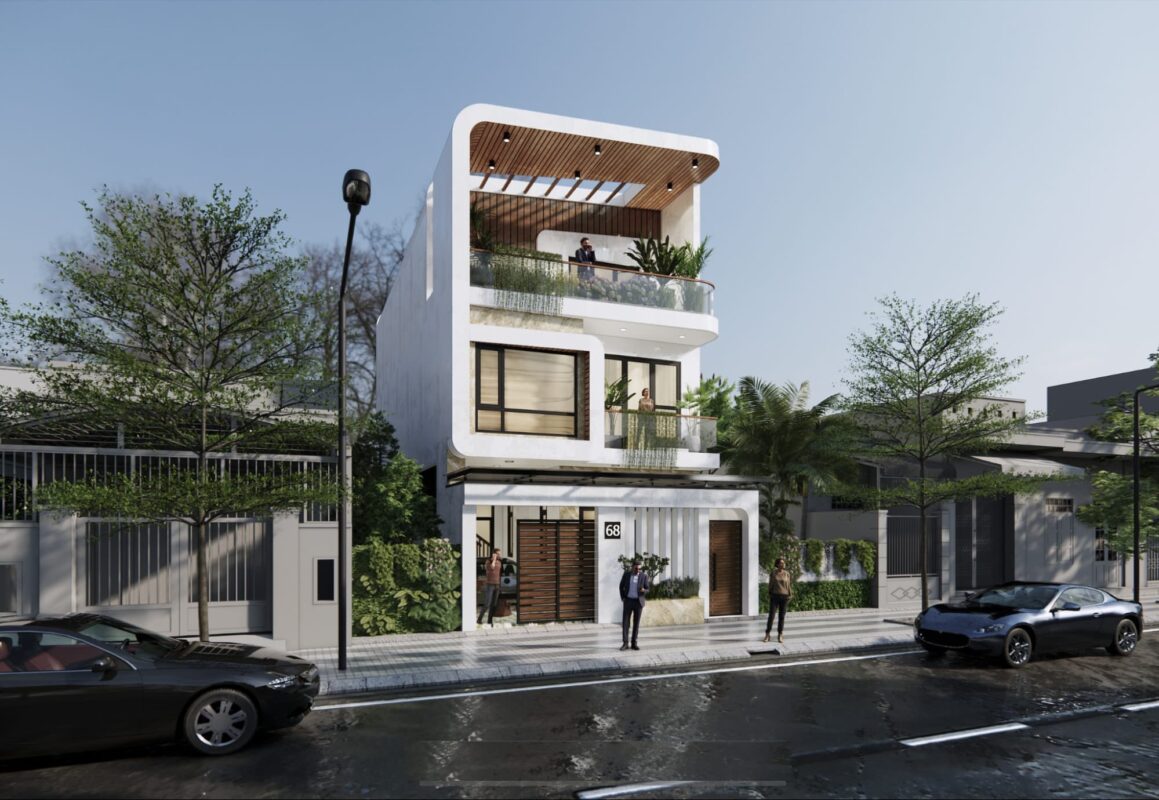 Thiết kế nhà 6x20m phong cách hiện đại tối ưu công năng sử dụng