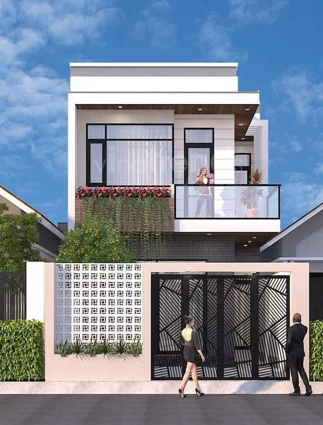 Mẫu nhà 2 tầng 6x16m hiện đại, đơn giản