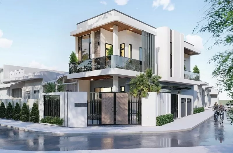 Mẫu nhà 2 tầng 6x16m phong cách hiện đại