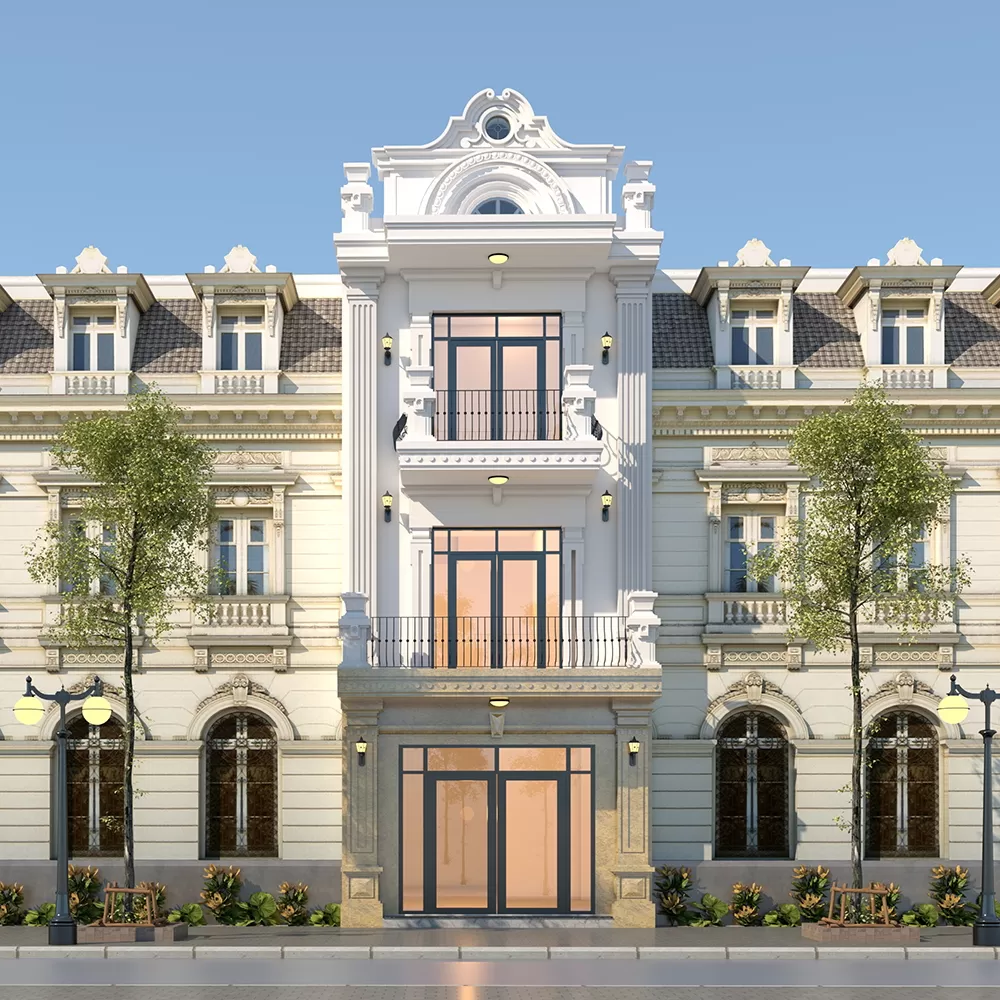 Mẫu nhà phong cách Tân Cổ Điển có thiết kế đẳng cấp, sang trọng