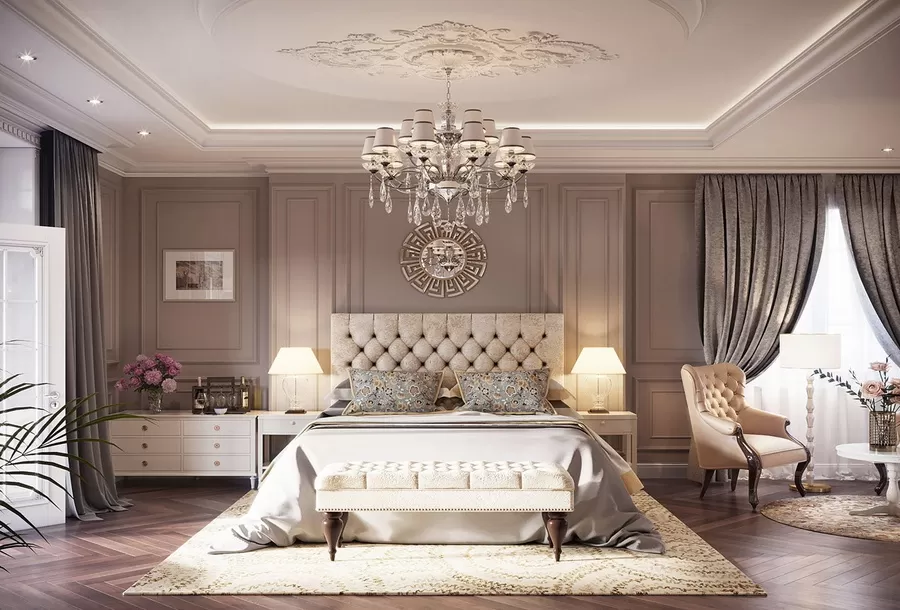 Thiết kế phòng ngủ Tân Cổ Điển sang trọng, đẳng cấp