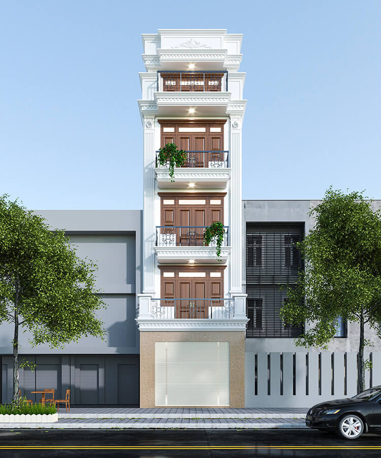 Mẫu nhà Tân Cổ Điển 6x17m đang vô cùng được ưa chuộng