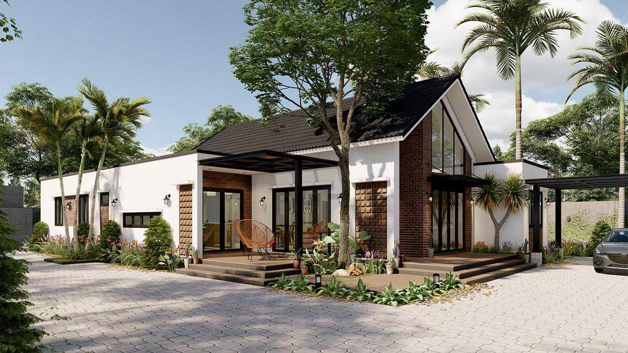 Mẫu nhà vườn không gian mở sáng tạo độc đáo