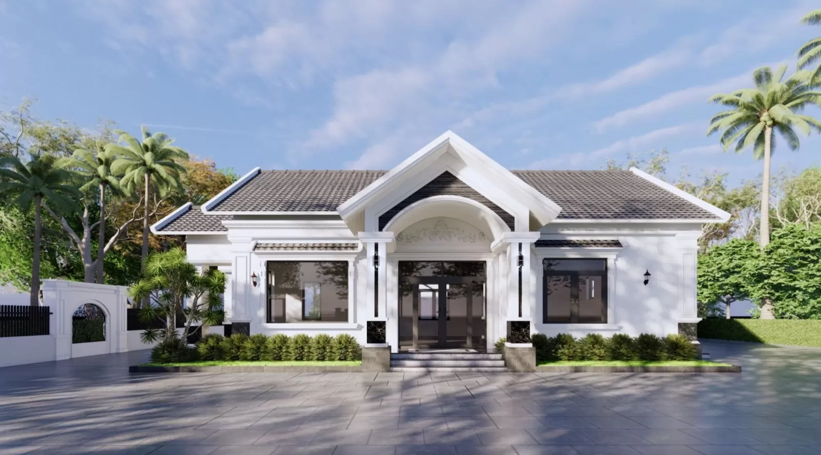 Nhà 80m2 Tân Cổ Điển giàu giá trị thẩm mỹ