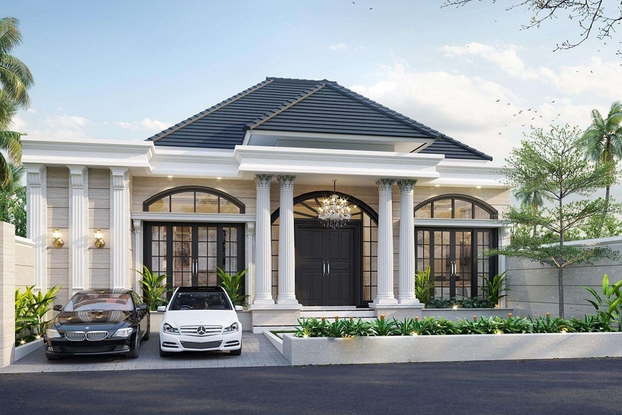 Nhà 1 tầng Tân Cổ Điển phóng khoáng 100m2