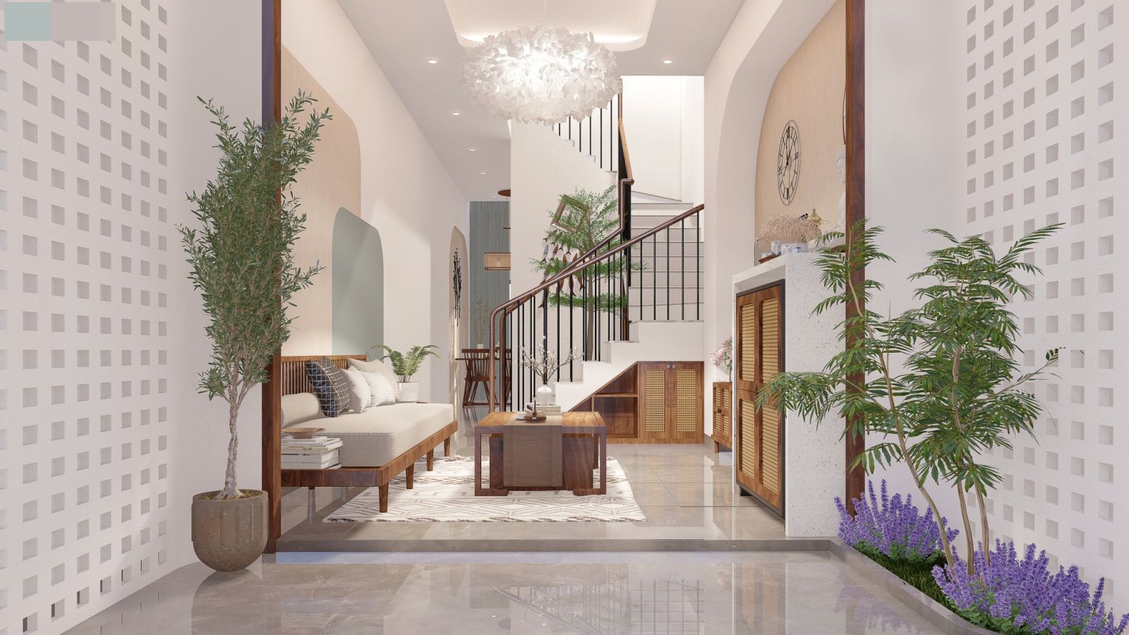 Thiết kế nhà có nhiều không gian mở, thông thoáng