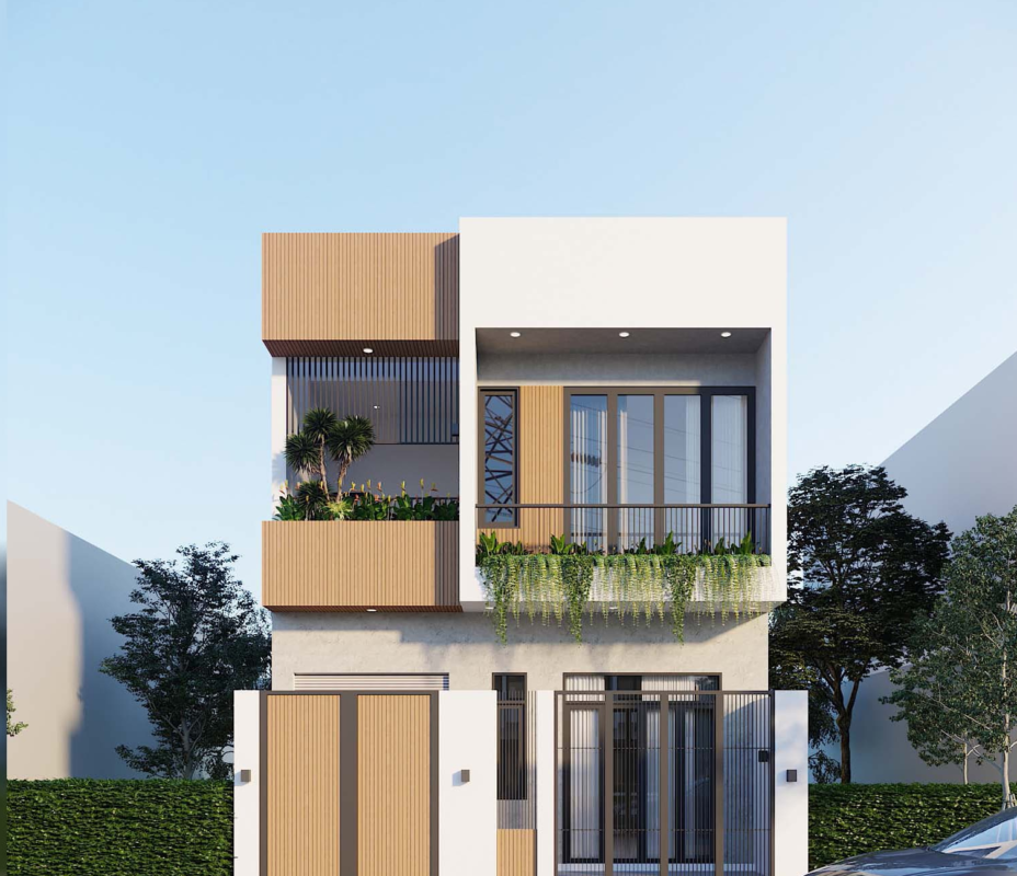 Thiết kế nhà ngang 6m dài 20m 1 trệt 1 lầu cuốn hút