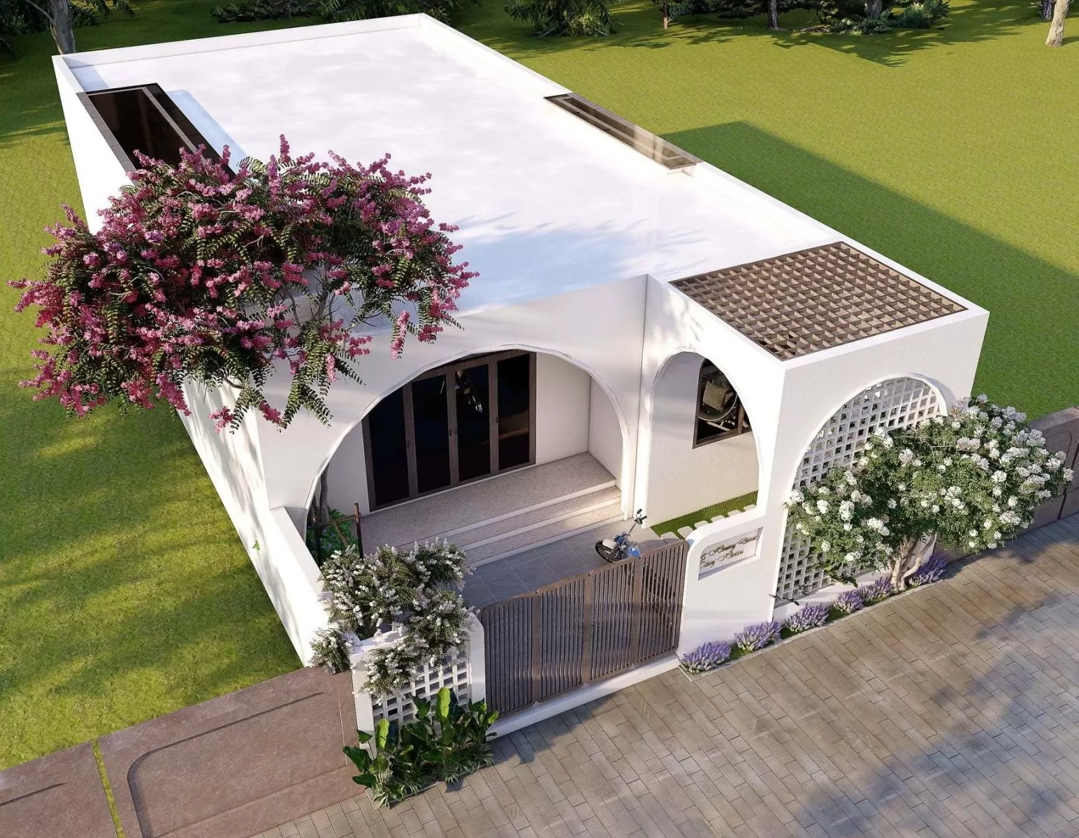 Thiết kế nhà cấp 4 mái bằng độc đáo được nhiều gia đình yêu thích