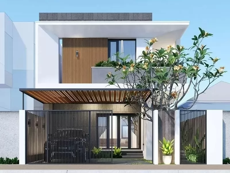 Mẫu nhà ngang 6m dài 15m 2 tầng đơn giản, tiết kiệm chi phí