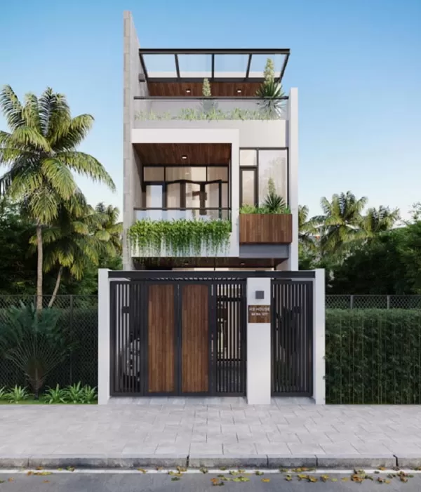 Mẫu thiết kế nhà 5x20m 3 phòng ngủ đầy đủ tiện ích