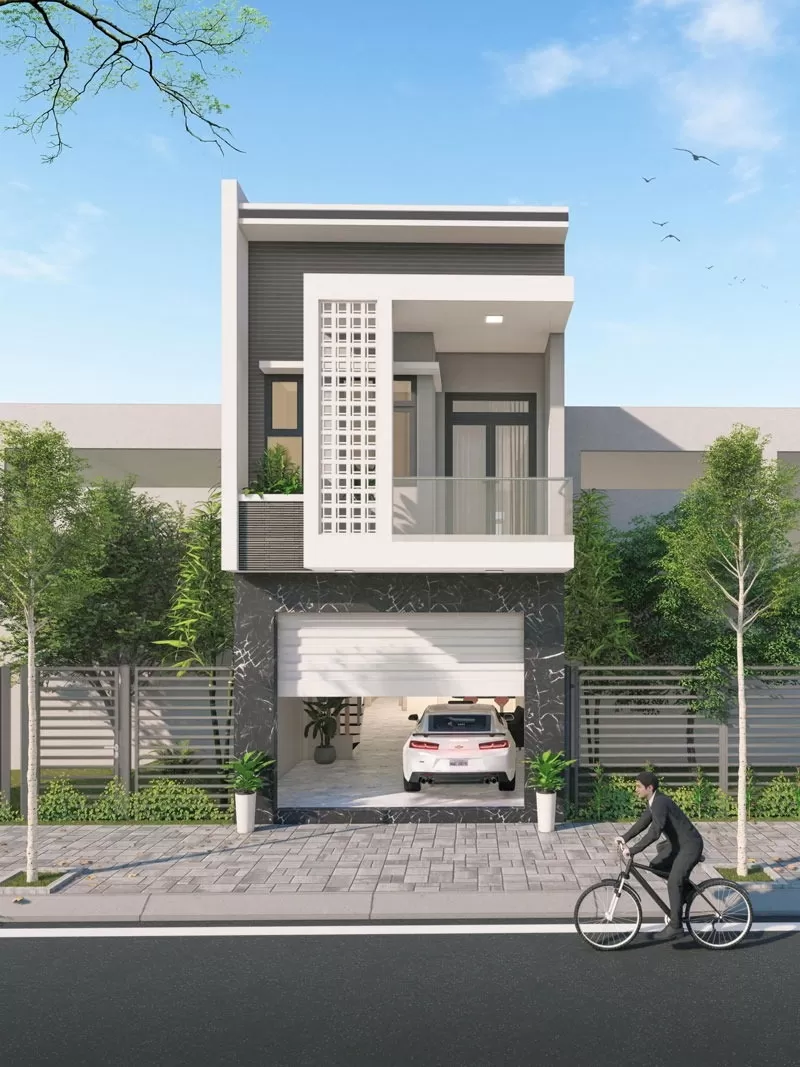 Một số yếu tố ảnh hưởng đến chi phí xây dựng mẫu nhà 2 tầng 5x20m có gara