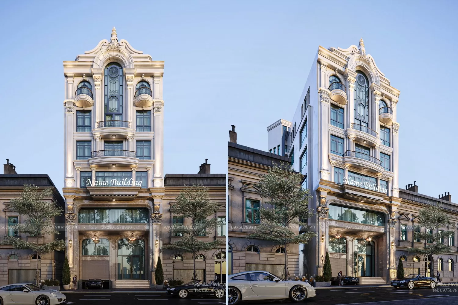 Dự toán kinh phí xây nhà phố Tân cổ điển