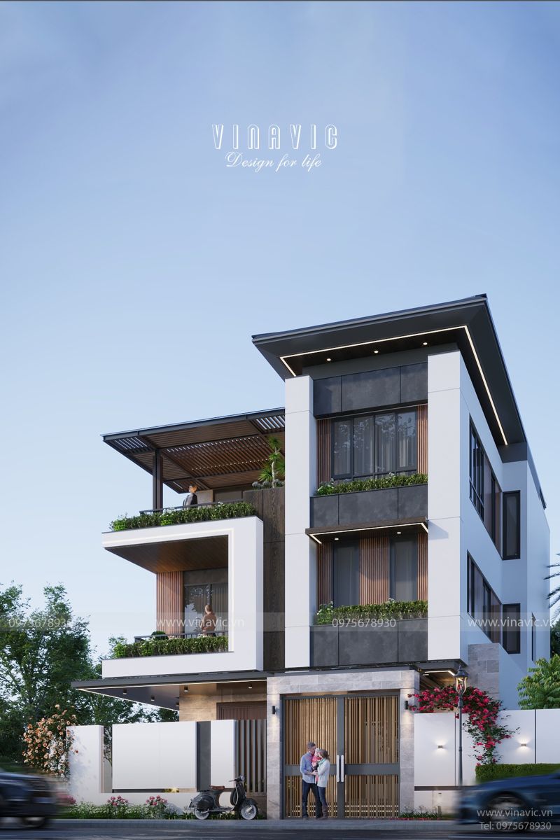 Biệt thự 3 tầng 180m2 đáp ứng đa dạng công năng của gia đình