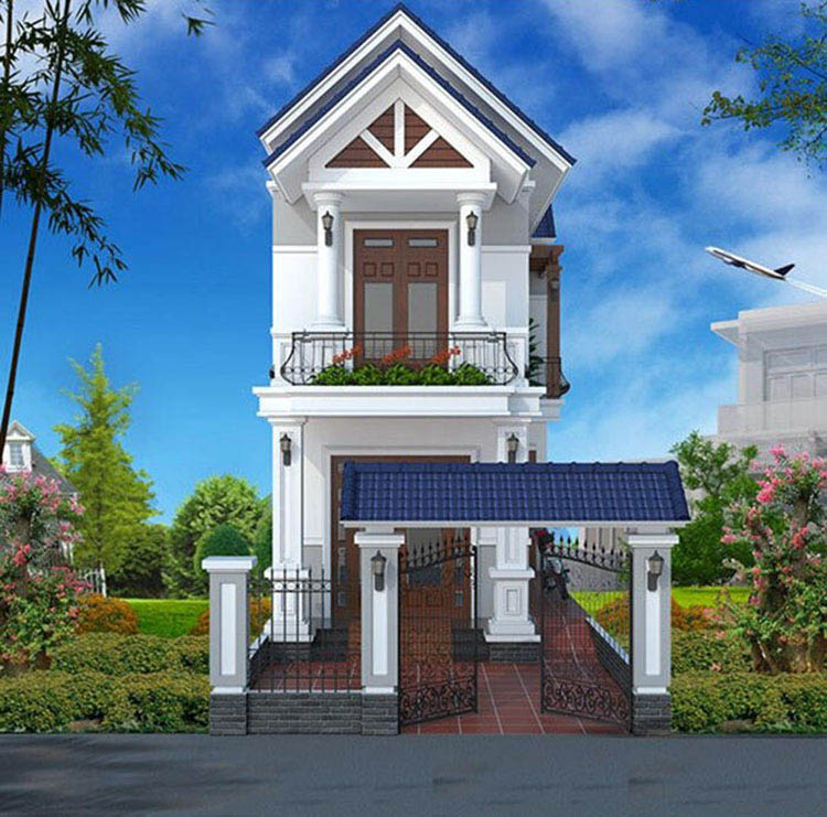 Nhà 2 tầng nông thôn có thời gian thi công nhanh chóng
