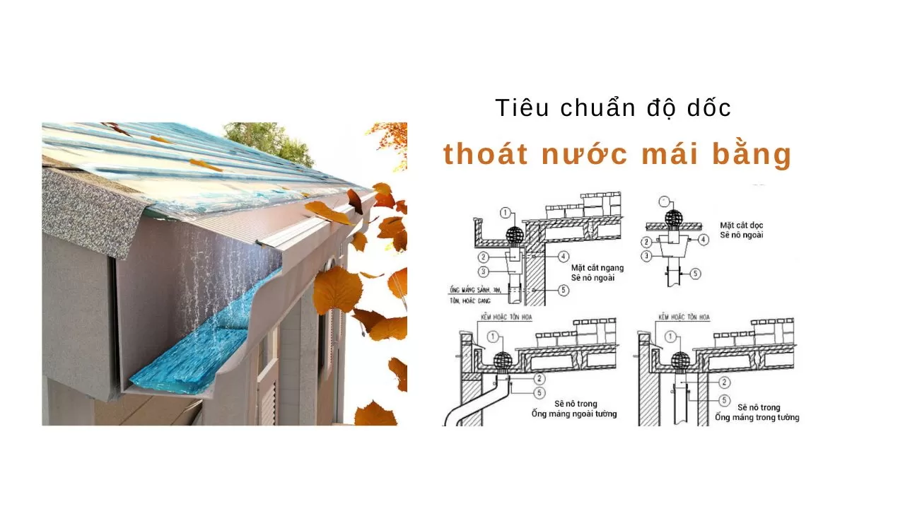 Độ dốc thoát nước mái bằng cần những tiêu chuẩn gì?