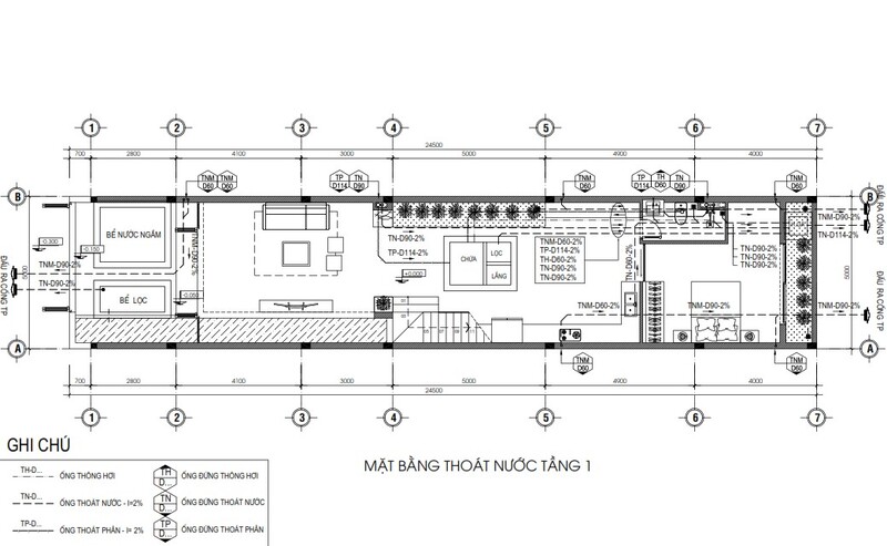 Phác thảo sơ đồ nguyên lý cấp thoát nước tòa nhà cao tầng