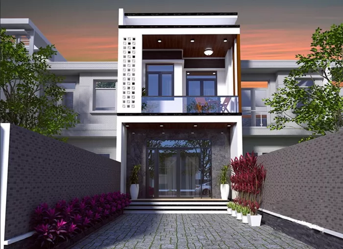 Mẫu nhà 2 tầng 4 phòng ngủ 5x17 tối ưu diện tích xây dựng