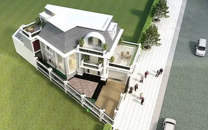 Xây nhà trên đất hình thang thóp hậu